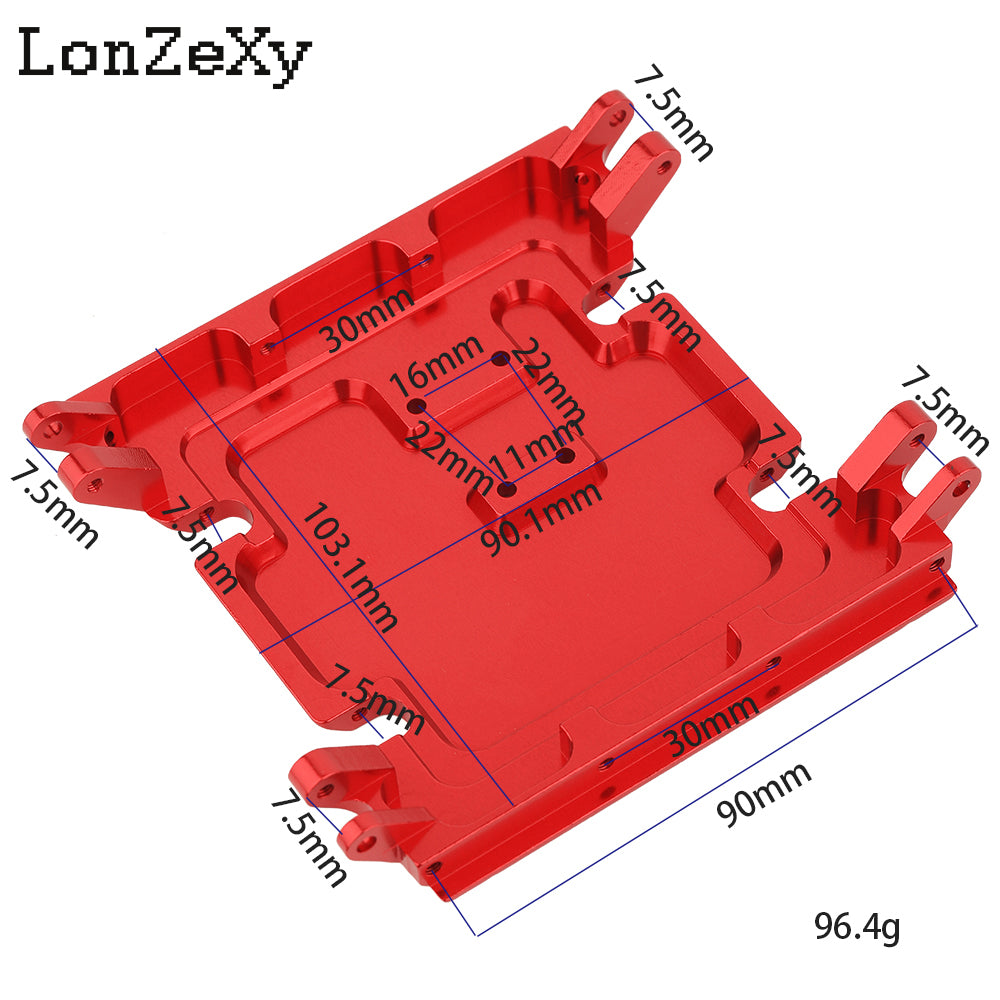 LONZEXY Aluminum Transmission Skid Plate for 1/10 Axial Wraith 90018