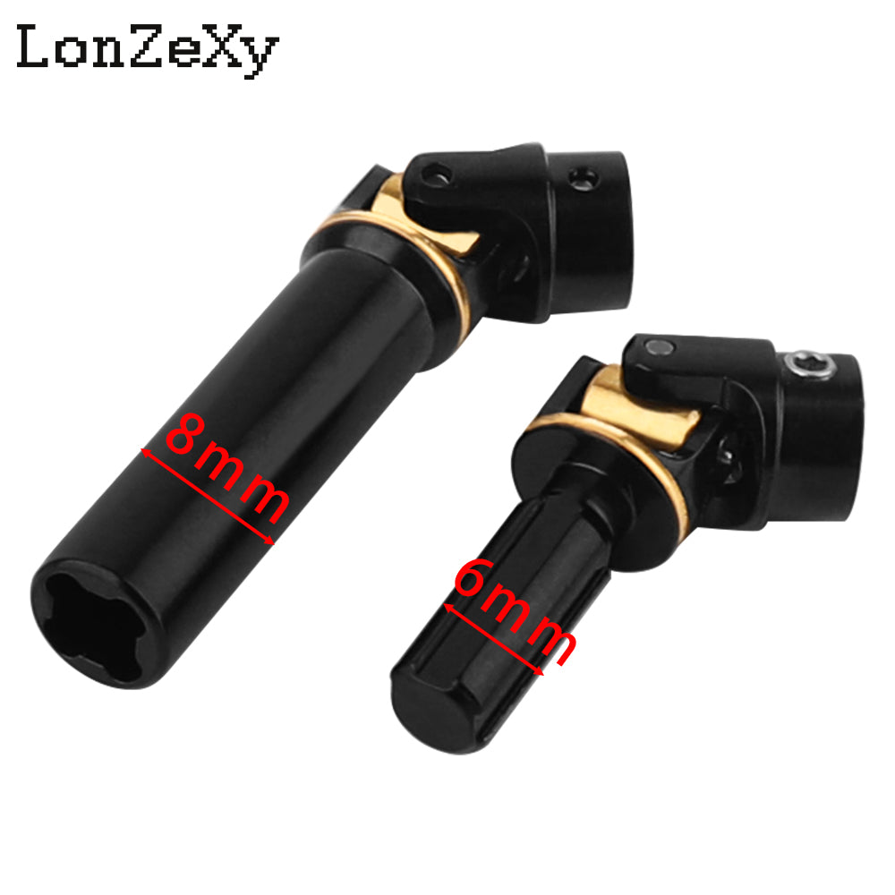 LONZEXY Black Hardened Steel Drive Shafts with D-shaped Holes for 1/18 TRX4m