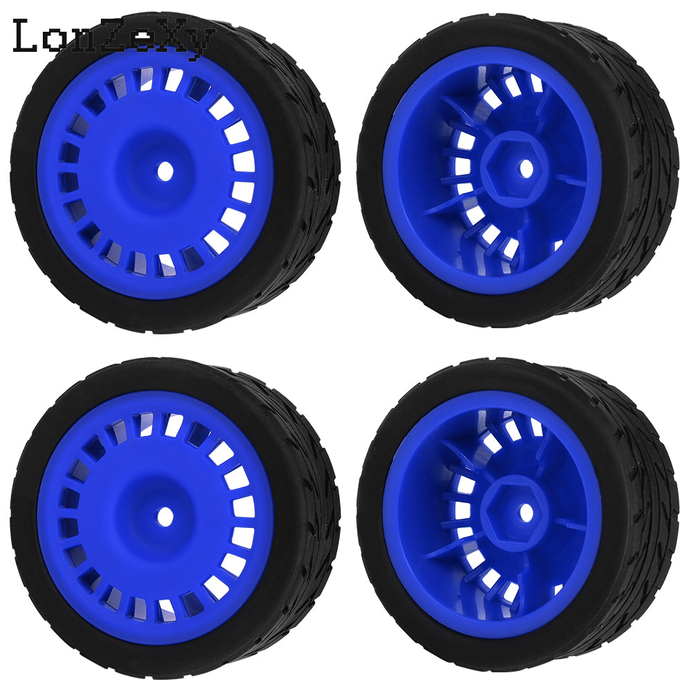 Lonzexy 1/10 Scale Hard Plastic RC Drift Tires For Traxxas 4 Tec 2.0 Tamiya TT01 XV01 Kyosho WR8 Sakura WLtoys HPI