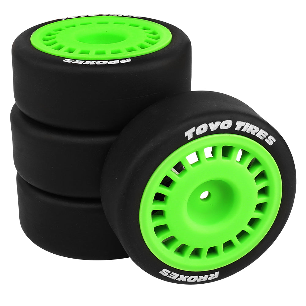 1/10 RC On-Road Car Wheels 38g Drift Rubber Tires Multi-Color Rim RC Racing Upgrade Accessories