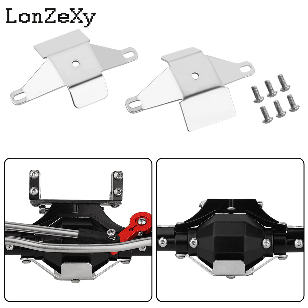 Lonzexy Stainless Steel Armor for SCX10 II Diamond Axle