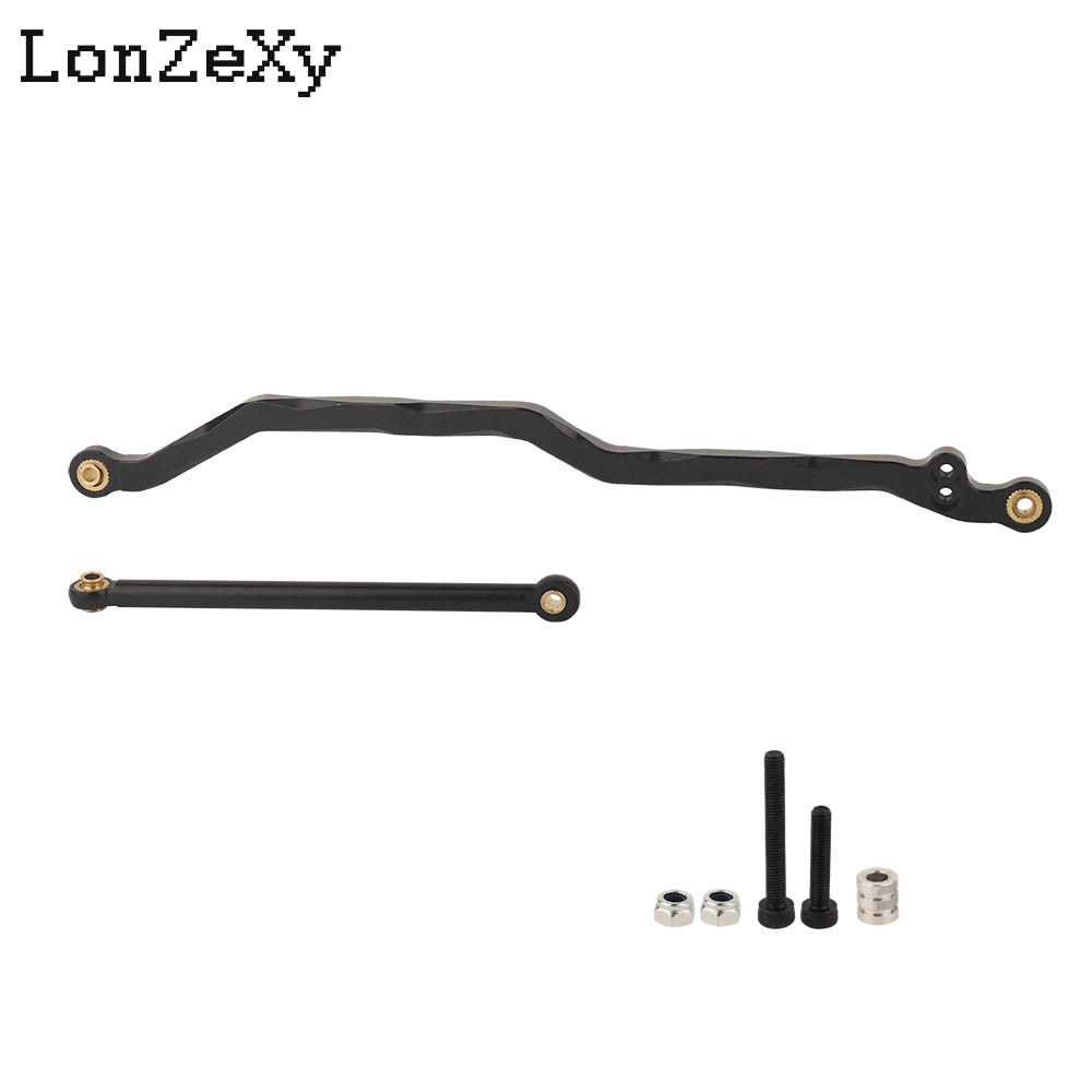 LONZEXY Black Aluminum Fix Link Steering Rod For Wraith Ridgecrest Deadbolt