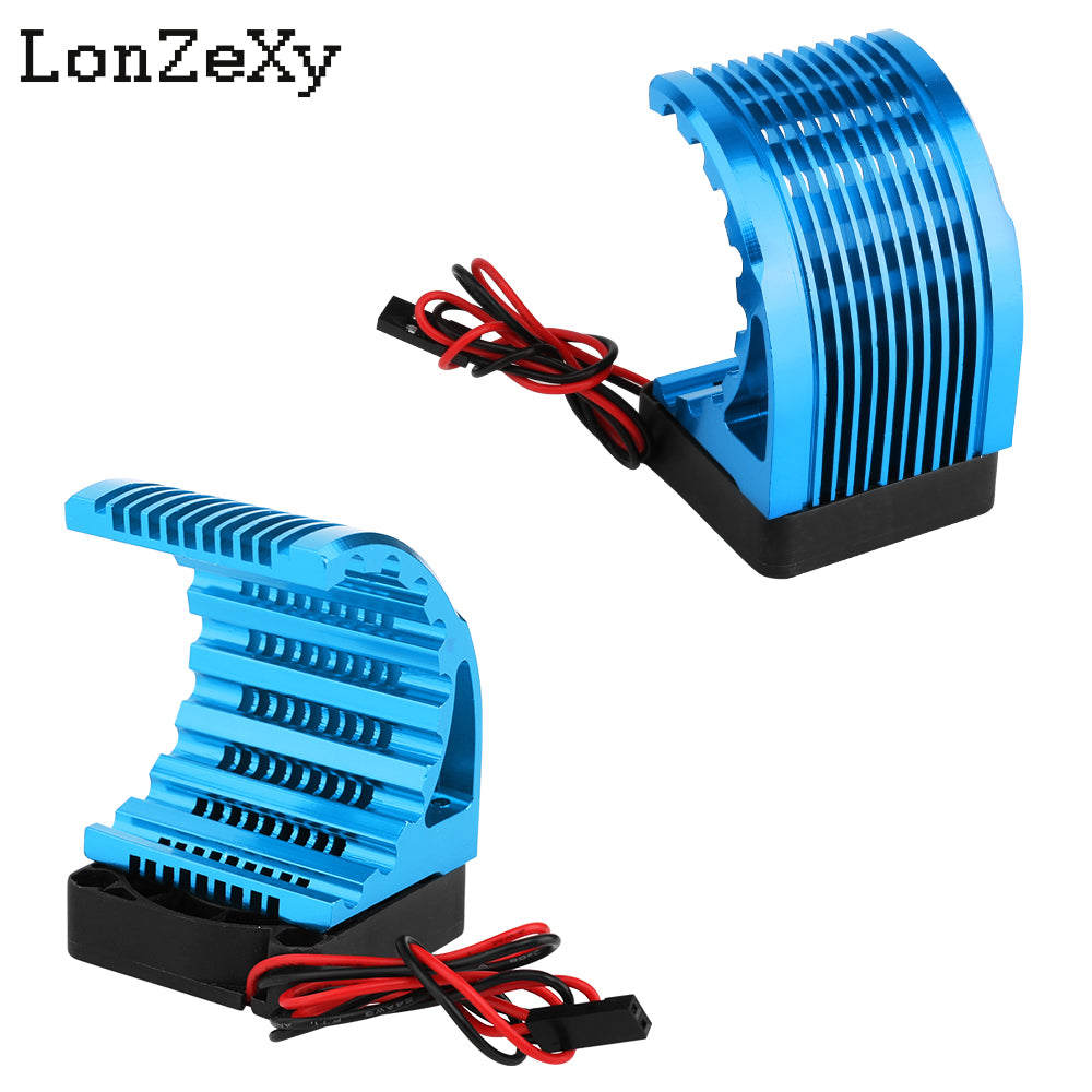 Lonzexy Motor Heatsink 540 545 550 Brushless Brushed Electric Engine Heat Sink with 5-6V Cooling Fan & RC Motor