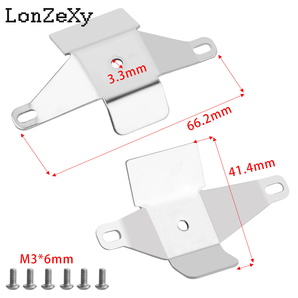 Lonzexy Stainless Steel Armor for SCX10 II Diamond Axle
