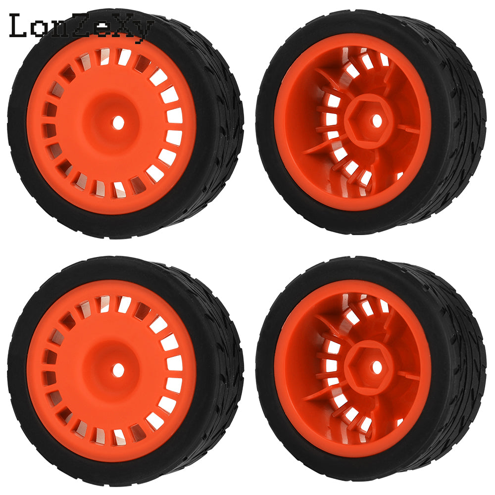 Lonzexy 1/10 Scale Hard Plastic RC Drift Tires For Traxxas 4 Tec 2.0 Tamiya TT01 XV01 Kyosho WR8 Sakura WLtoys HPI