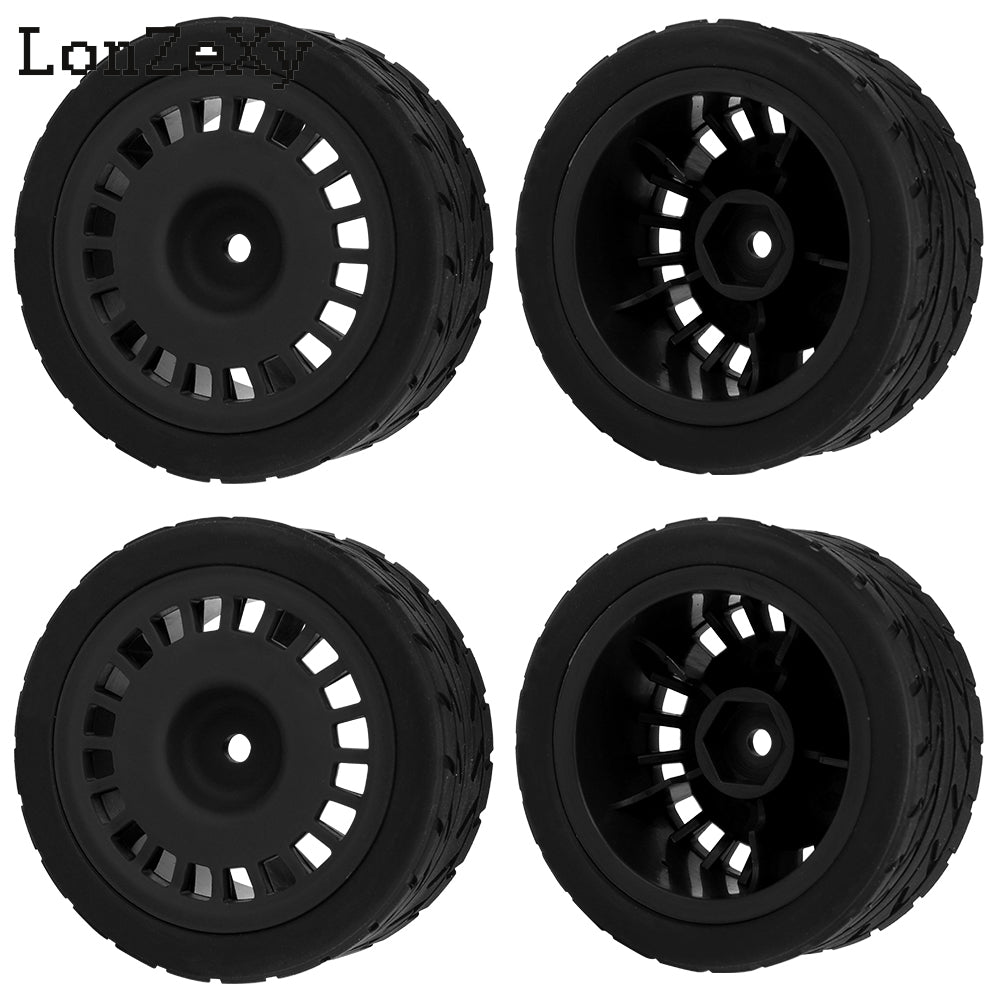Lonzexy 1/10 Scale Hard Plastic RC Drift Tires For Traxxas 4 Tec 2.0 Tamiya TT01 XV01 Kyosho WR8 Sakura WLtoys HPI