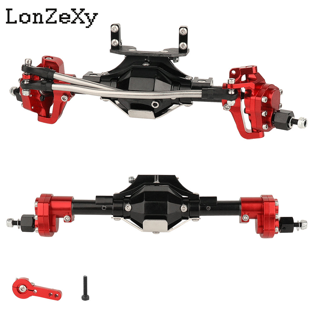LONZEXY Aluminum Rear Portal Axles Set for 1/10 SCX10 II