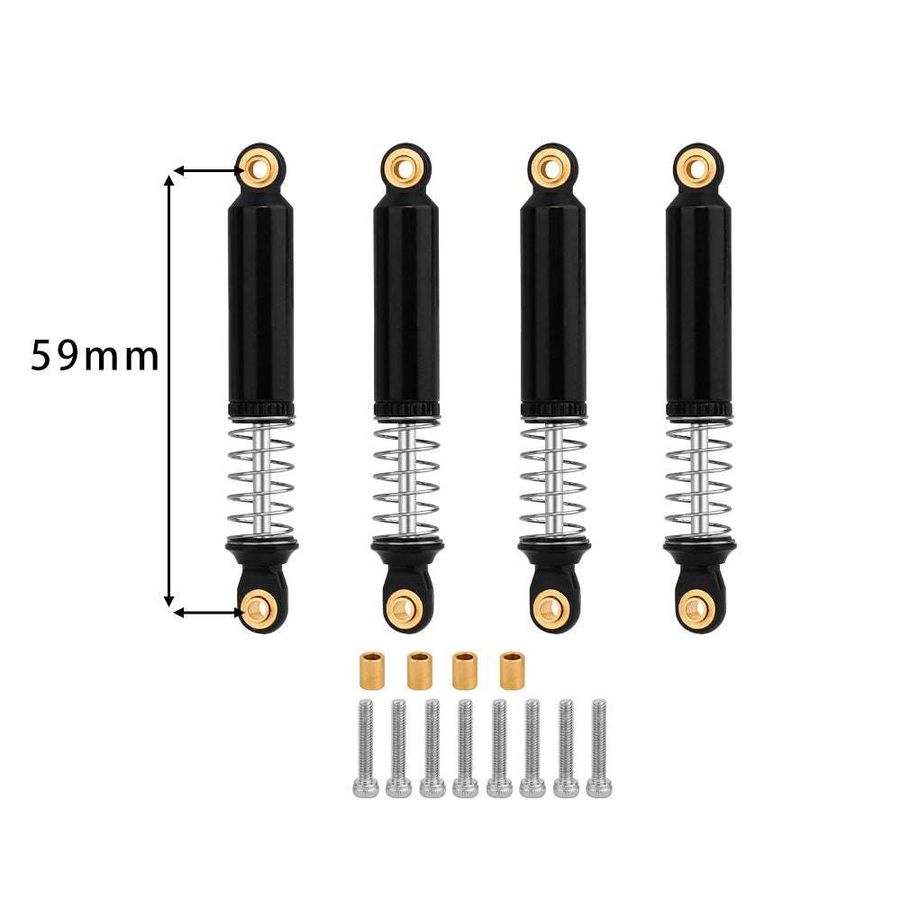 LomZeXy 4PCS Oil Shock Absorber 53/59/65/71/77mm Adjustable Damper For Traxxas TRX4M 1/18 RC Crawler Aluminum Suspension Upgrade Parts