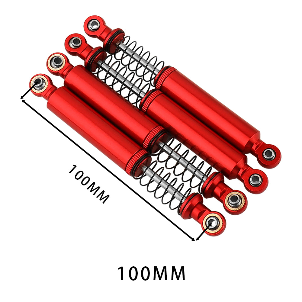 LonZeXy 1/10 RC Crawler Aluminum Oil Shock Absorber 70 80 90 100 110mm Adjustable Damper 4PCS For Axial SCX10 TRX4 D90 RC Off Road Car Upgrade Parts