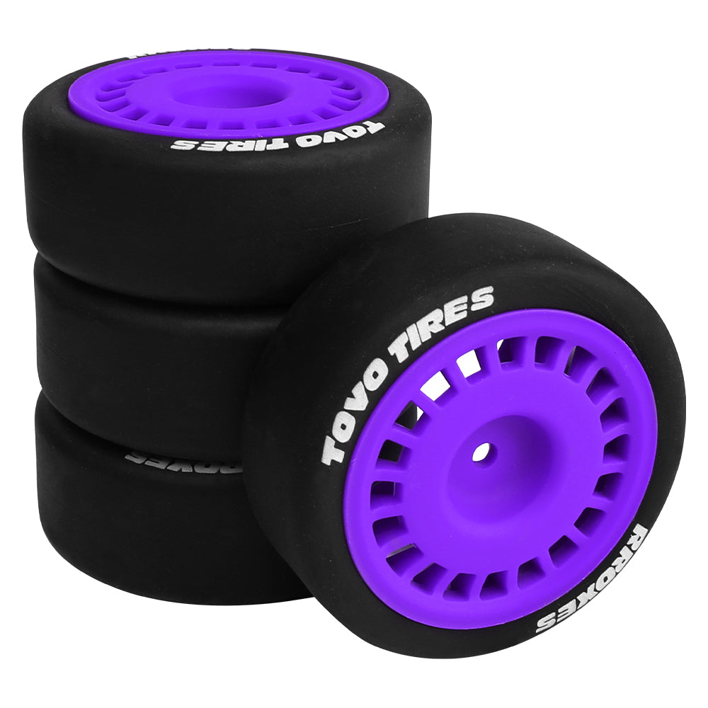 1/10 RC On-Road Car Wheels 38g Drift Rubber Tires Multi-Color Rim RC Racing Upgrade Accessories