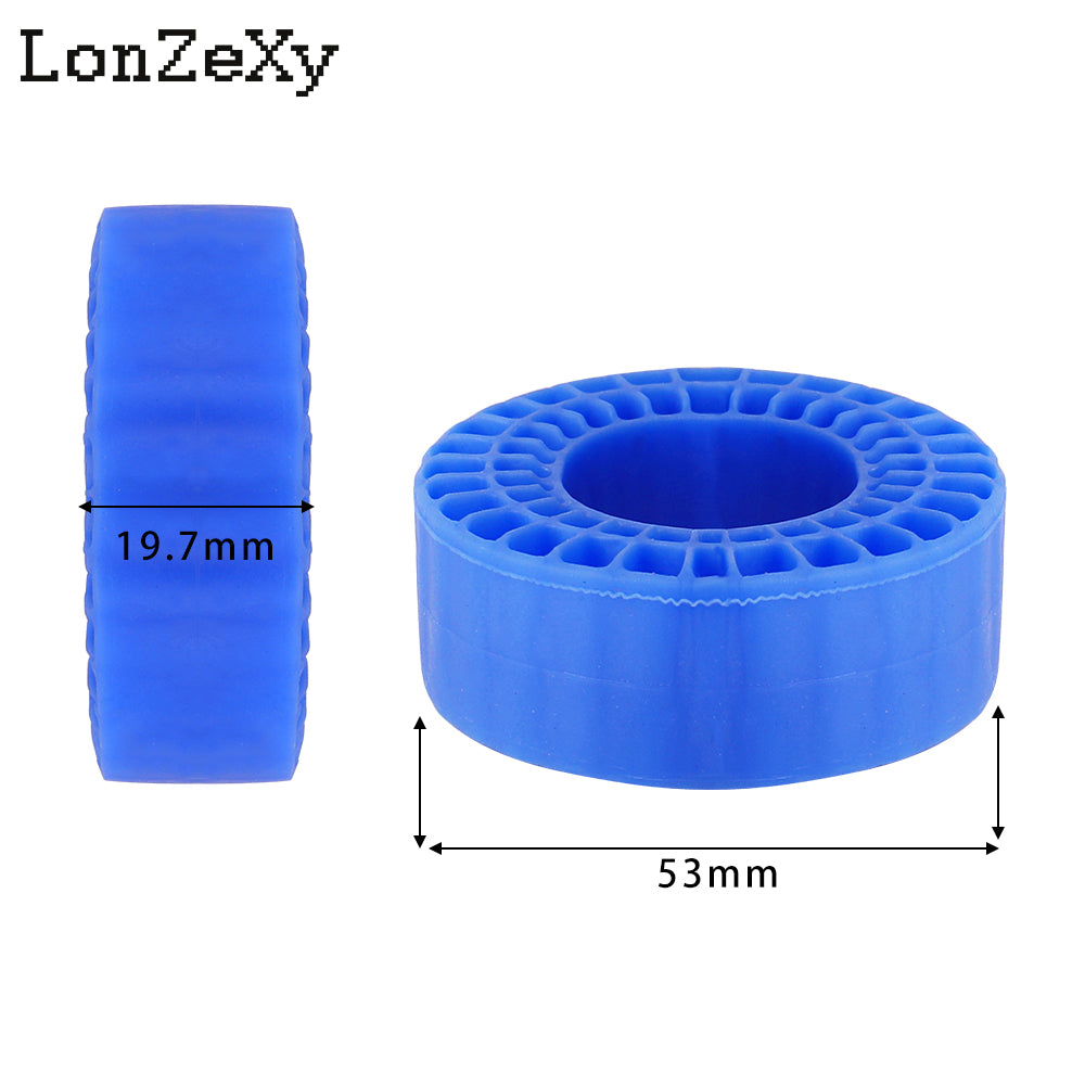 Lonzexy Silicone Rubber Inserts Foam for 58-64mm (2.4” OD) 1.0 Tires TRX4M SCX24 1/18 1/24 4 Pcs