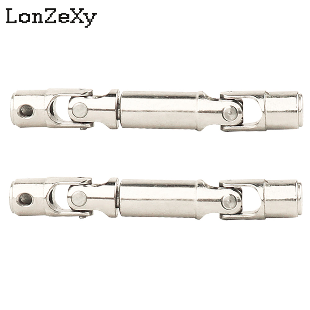 Lonzexy 2Pcs Metal Drive Shaft for WPL 1/16 RC Scale Upgrade RC Accessories