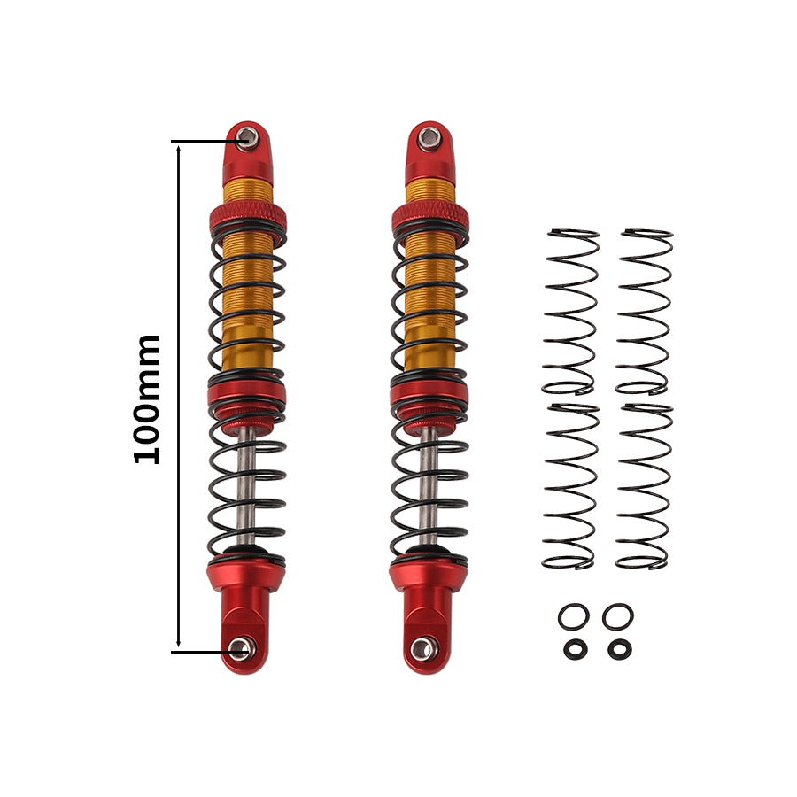 LonZeXy 1/10 RC Crawler Metal Shock Absorber 70/80/90/100/110/120mm Oil Damper Double Spring Shock For SCX10 TRX4 D90 RC Car Upgrade Parts