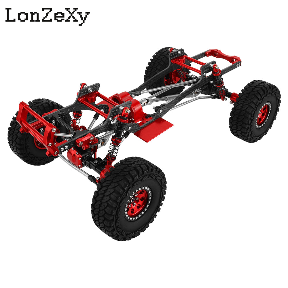 Lonzexy 1/10 RC Car LCG Low Center Of Gravity Crawler Chassis Fit for SCX10 Upgrades