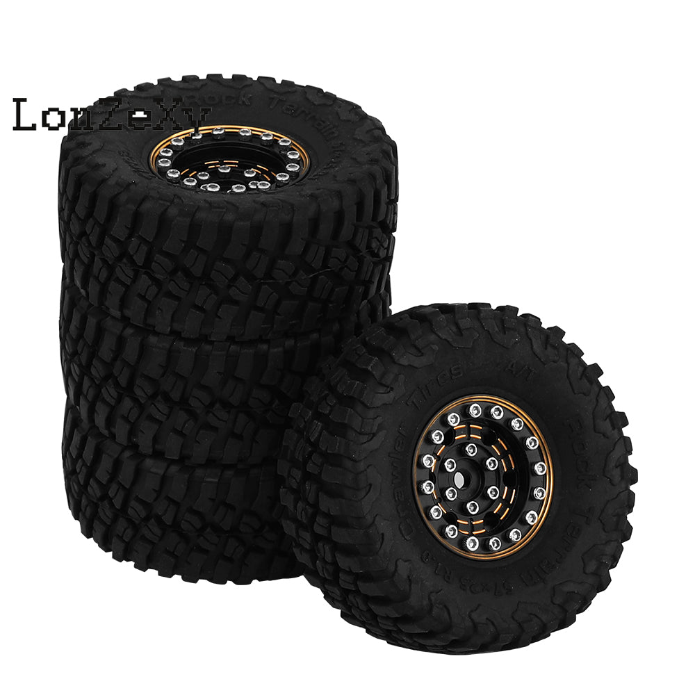 LONZEXY Wheel Tires Set Swamp Claw Mud Tires for SCX10