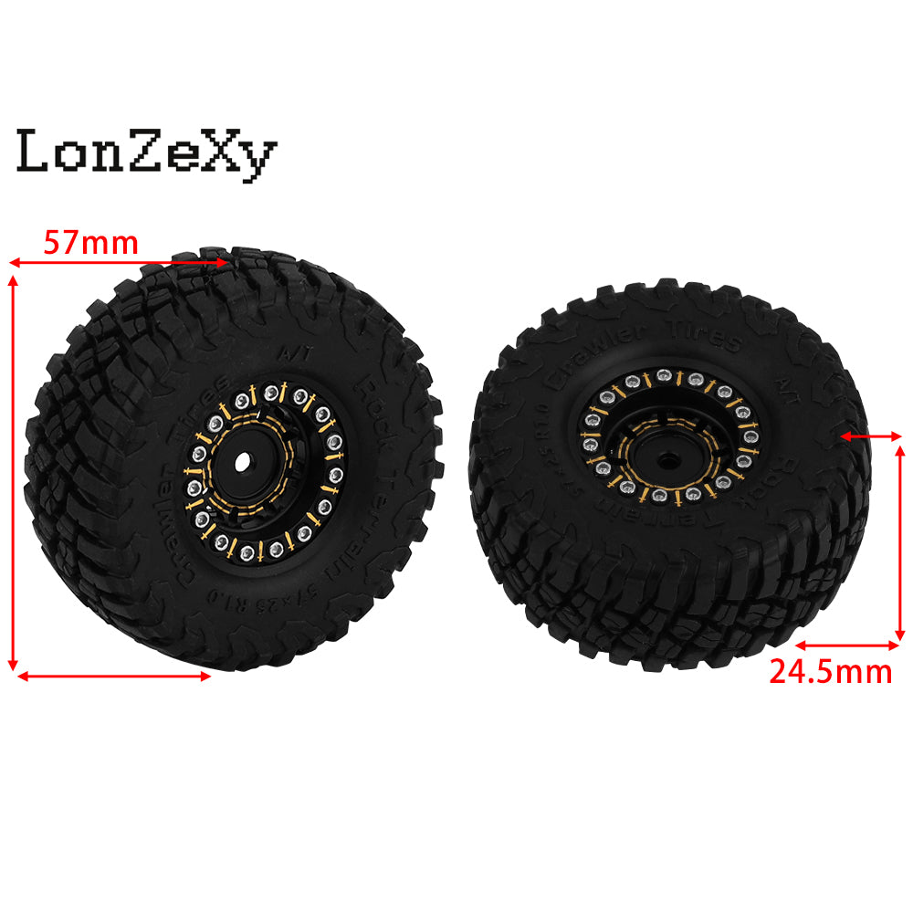 LONZEXY Wheel Tires Set Swamp Claw Mud Tires for SCX10
