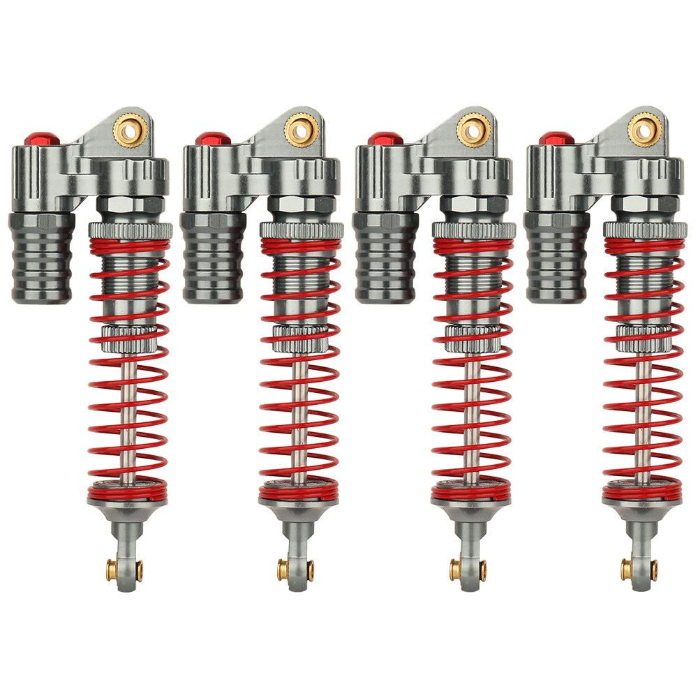 LonZeXy 1/10 RC Crawler Metal Piggyback Shock Absorbers 100mm Hole to Hole Oil Dampers 4PCS For SCX10 TRX4 D90 RC Car Upgrade Parts