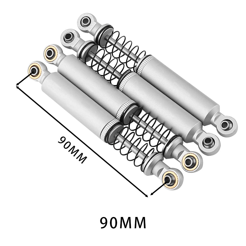 LonZeXy 1/10 RC Crawler Aluminum Oil Shock Absorber 70 80 90 100 110mm Adjustable Damper 4PCS For Axial SCX10 TRX4 D90 RC Off Road Car Upgrade Parts