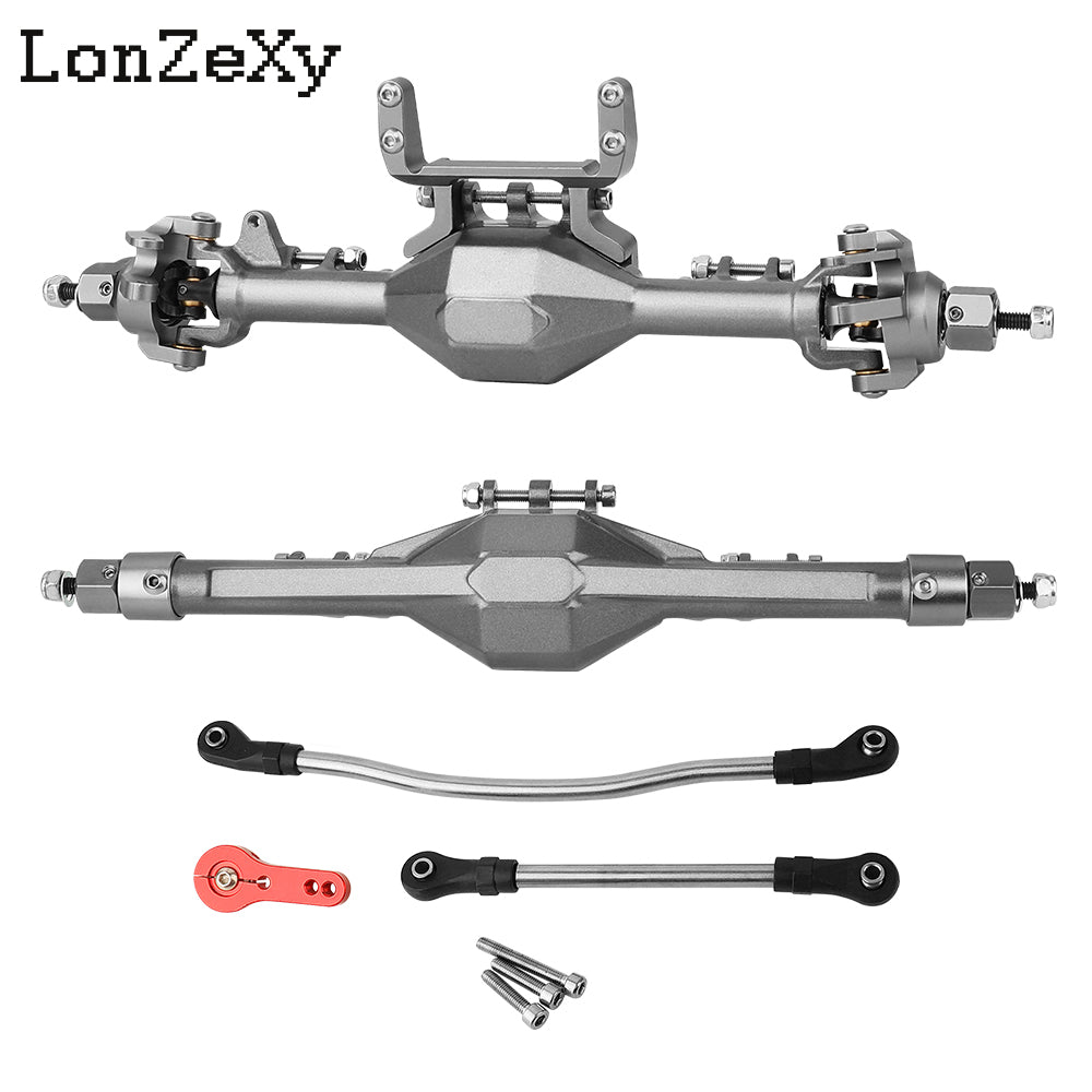 LONZEXY Aluminum Front & Rear Portal Axle Set For SCX10 II