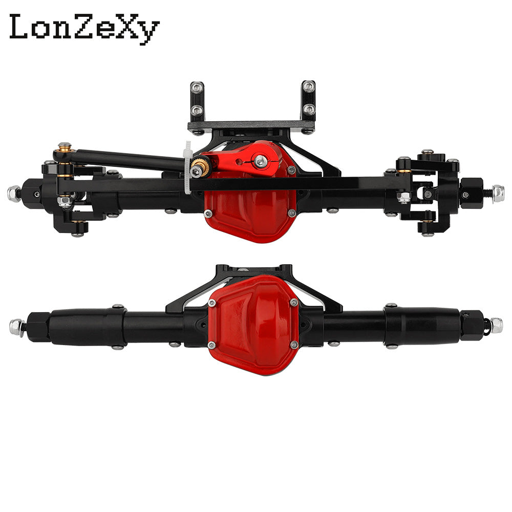 LONZEXY Aluminum  Complete Axle Set + Enhanced Axle Shaft for SCX10