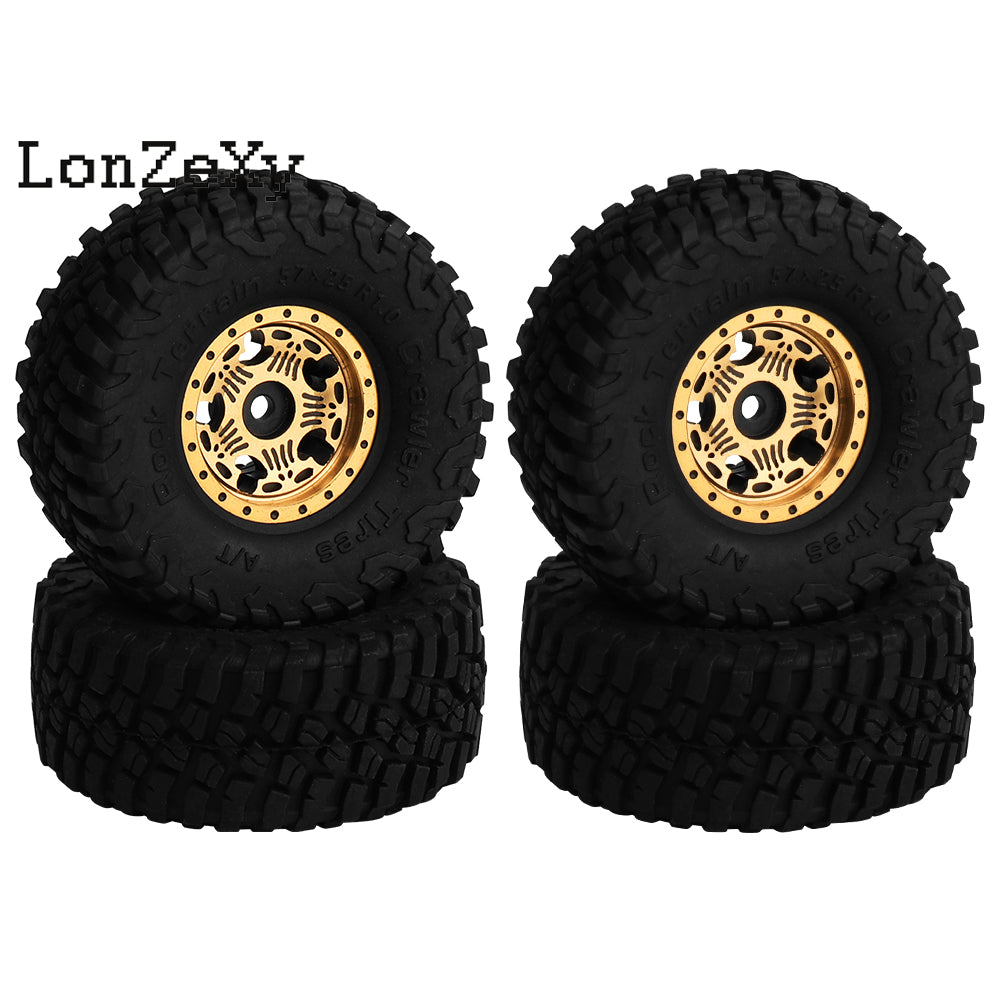 LONZEXY Wheel Tires Set Swamp Claw Mud Tires for SCX10