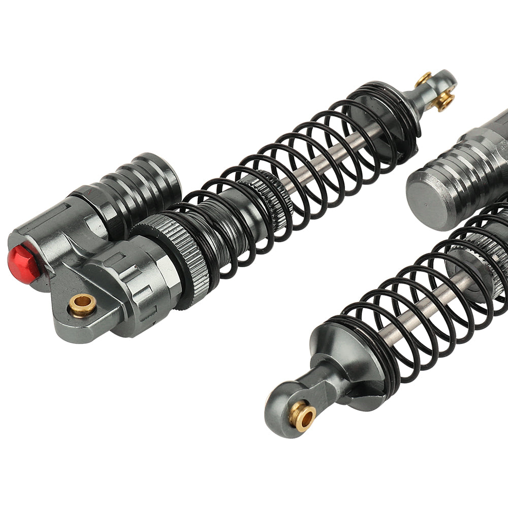 LonZeXy 1/10 RC Crawler Metal Piggyback Shock Absorbers 100mm Hole to Hole Oil Dampers 4PCS For SCX10 TRX4 D90 RC Car Upgrade Parts
