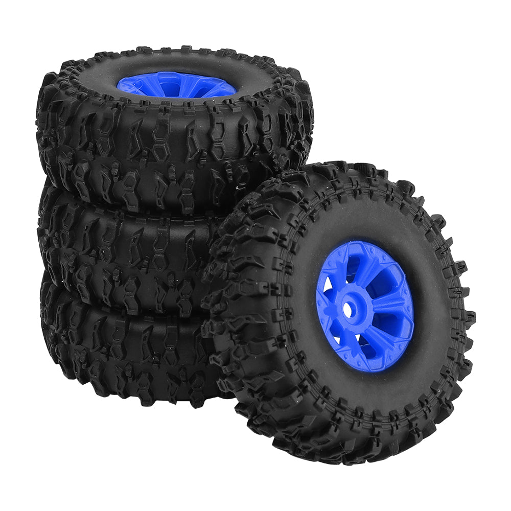 LonZeXy 1.0 inch Plastic Wheel Hub Rims or with Rubber Tires 4PCS For 1/24 SCX24 1/28 RC Off-Road Buggy Mini Model Truck 29.6mm Diameter Colorful RC Car Replacement Parts Style G