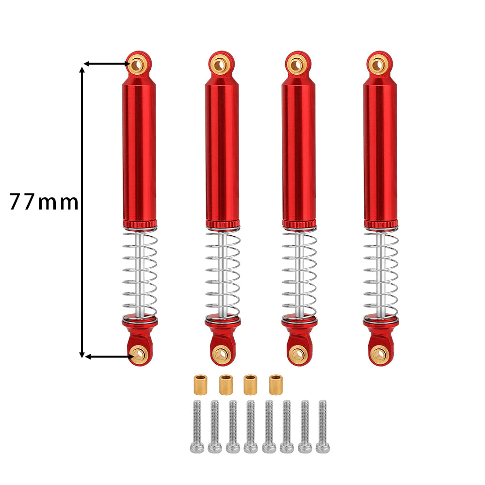 LomZeXy 4PCS Oil Shock Absorber 53/59/65/71/77mm Adjustable Damper For Traxxas TRX4M 1/18 RC Crawler Aluminum Suspension Upgrade Parts