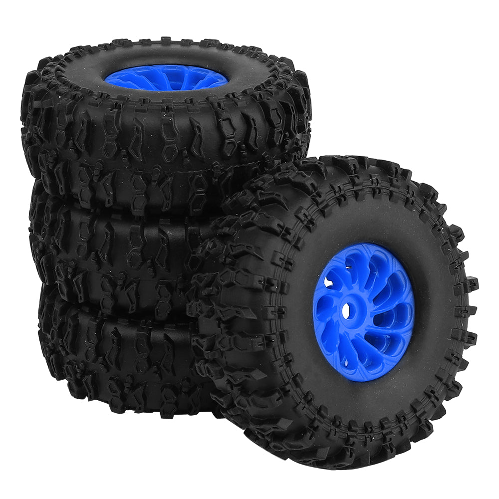 LonZeXy 1.0 inch Plastic Wheel Hub Rims or with Rubber Tires 4PCS For 1/24 SCX24 1/28 RC Off-Road Buggy Mini Model Truck 29.6mm Diameter Colorful RC Car Replacement Parts Style O