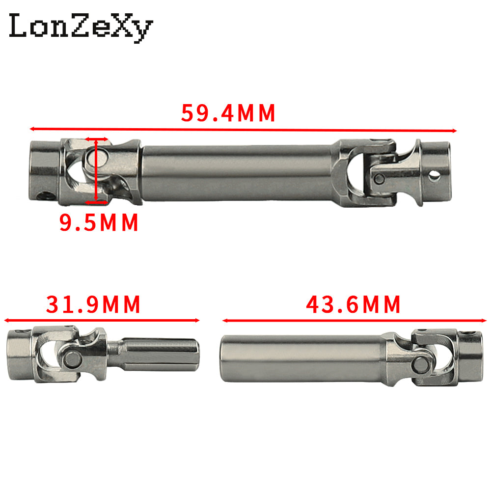 LONZEXY 1 pcs Stainless Steel Drive Shaft for 1/18 TRX4M Mods