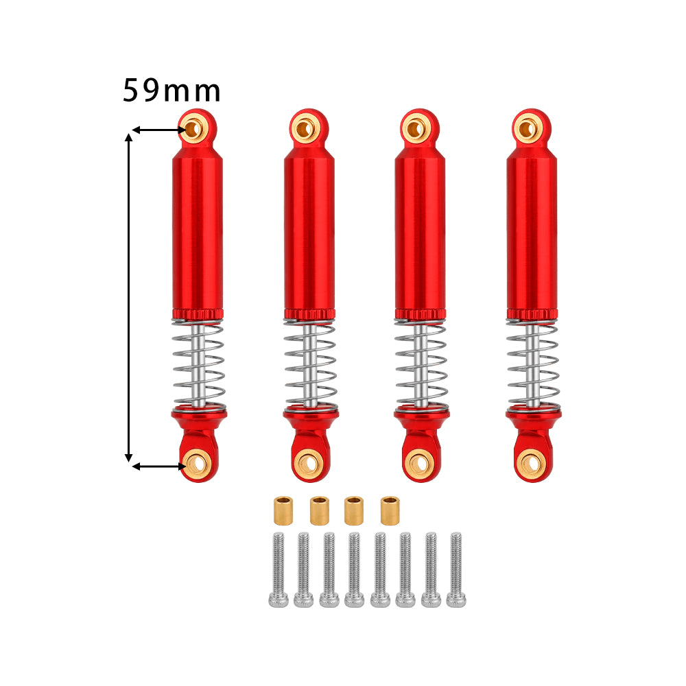 LomZeXy 4PCS Oil Shock Absorber 53/59/65/71/77mm Adjustable Damper For Traxxas TRX4M 1/18 RC Crawler Aluminum Suspension Upgrade Parts