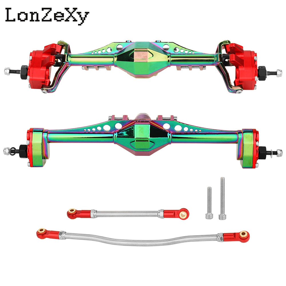 Lonzexy Aluminum Front Rear Portal Axle for 1/18  Axial Capra