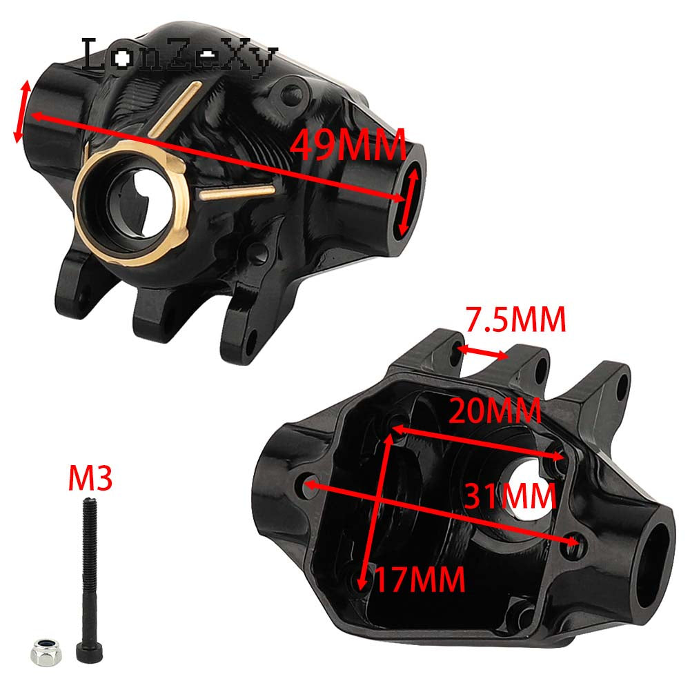 LONZEXY Brass Diff Cover for SCX10 Pro