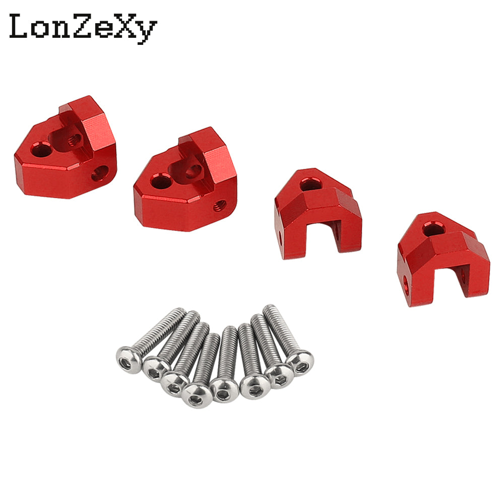 LONZEXY CNC Aluminum Shock Mounts Height Lift Kit for 1/18 TRX4M Defender Bronco Stock Shocks