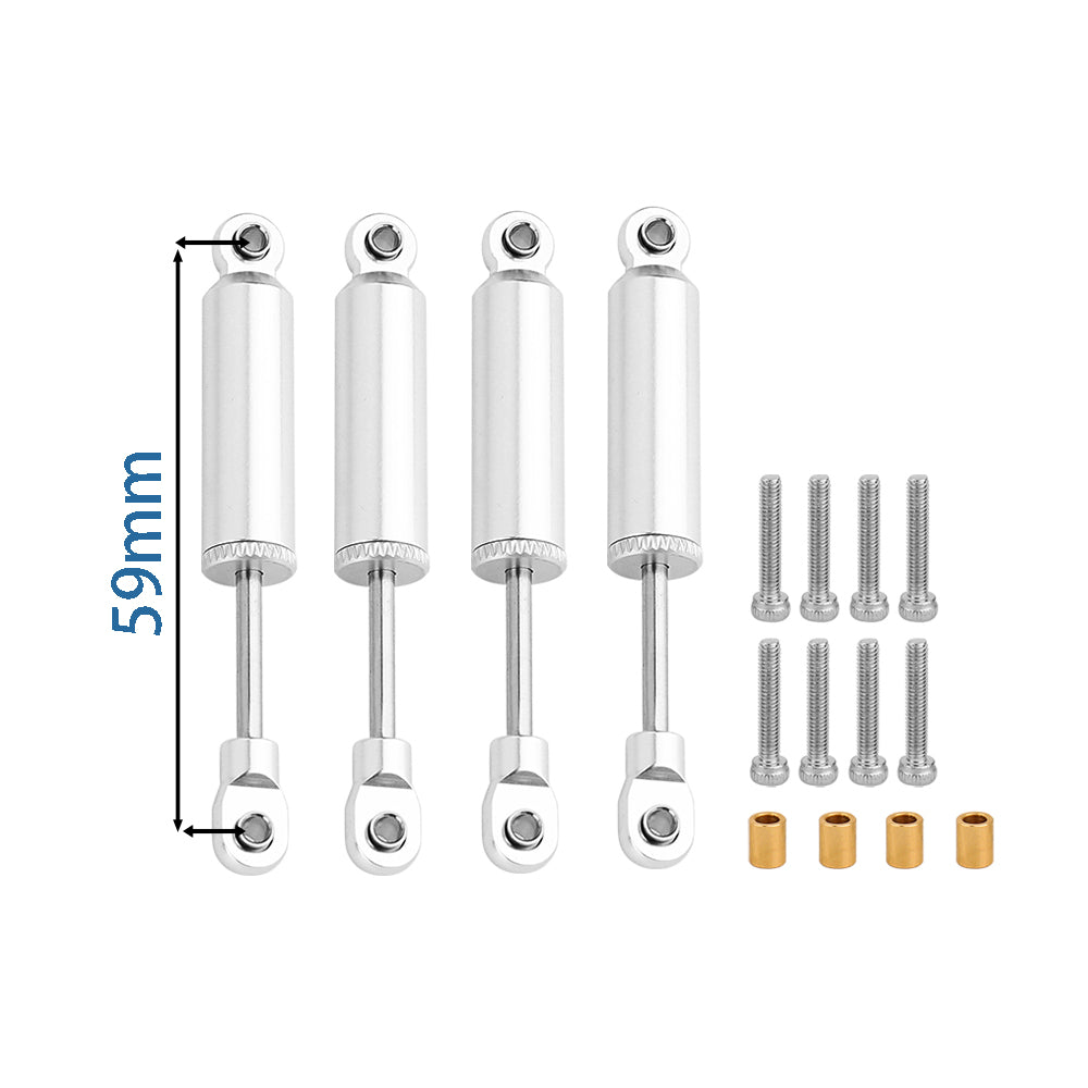 LonZeXy 4PCS Internal Oil Shock Absorber 53/59/65/71/77mm Damper For Traxxas TRX4M 1/18 RC Crawler Aluminum Suspension Upgrade Parts