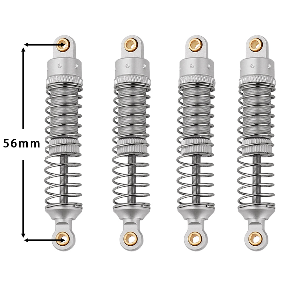 LonZeXy 4PCS New Aluminum Oil Shock Absorber 53/59/66mm Adjustable Damper For Traxxas TRX4M 1/18 RC Crawler Car Suspension Upgrade Parts