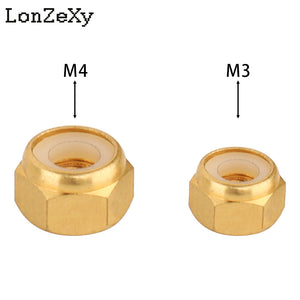 LONZEXY M4 M3 Locknuts Nylon Inserted Hex Lock Nuts 50pcs
