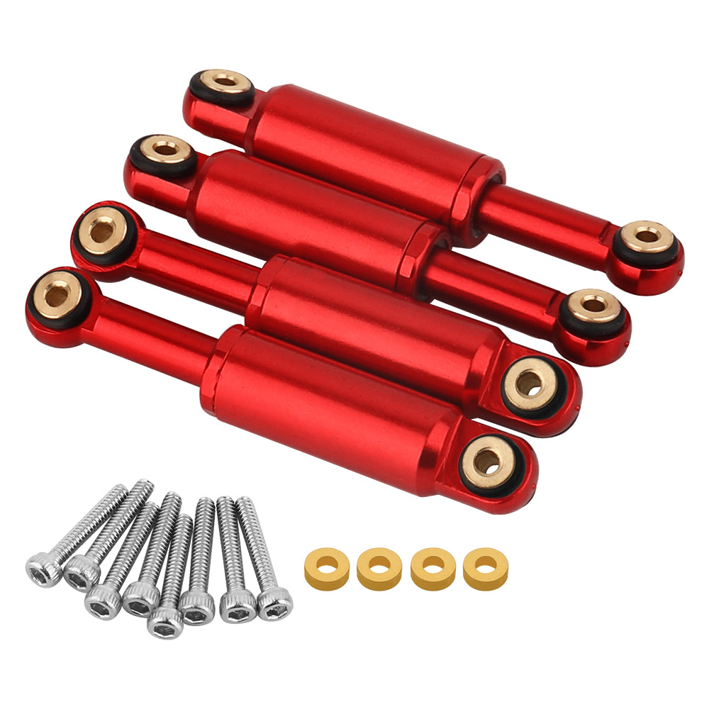 LonZeXy 4PCS Full Metal Shock Absorber 33mm Damper For Axial SCX24 90081 1/24 RC Crawler Car Internal Oil Suspension Upgrade Parts