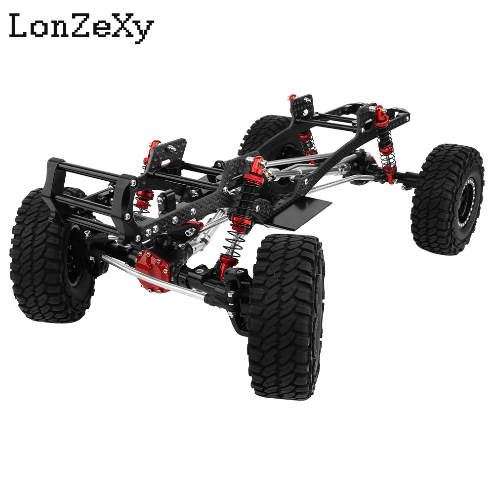 Lonzexy 1/10 RC Car LCG Low Center Of Gravity Crawler Chassis Fit for SCX10 Upgrades