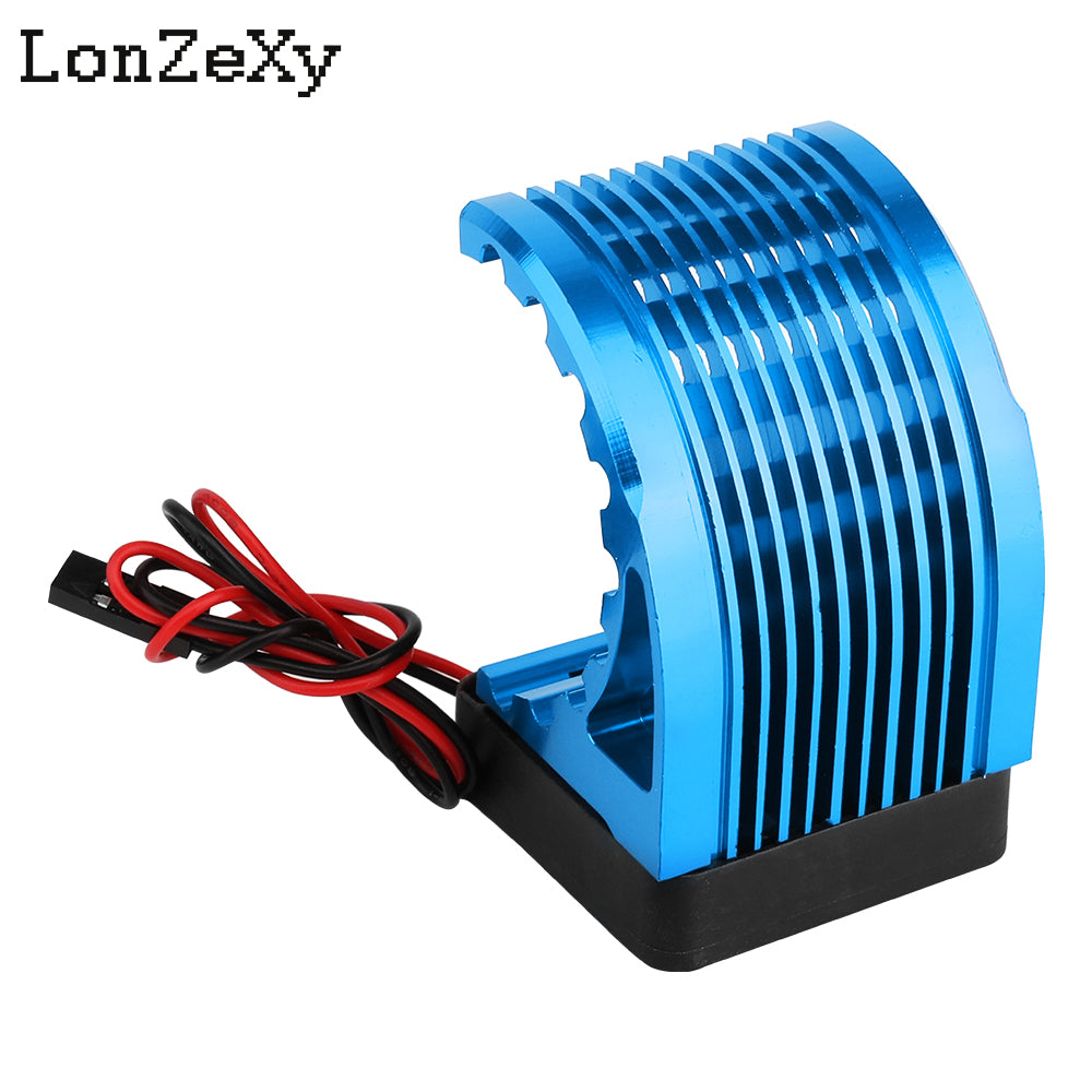 Lonzexy Motor Heatsink 540 545 550 Brushless Brushed Electric Engine Heat Sink with 5-6V Cooling Fan & RC Motor