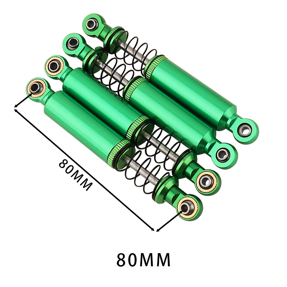 LonZeXy 1/10 RC Crawler Aluminum Oil Shock Absorber 70 80 90 100 110mm Adjustable Damper 4PCS For Axial SCX10 TRX4 D90 RC Off Road Car Upgrade Parts