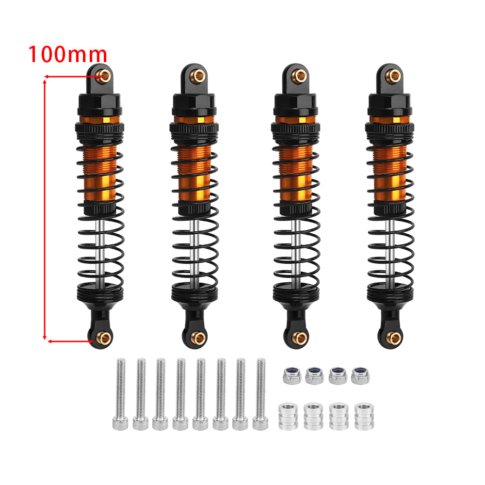 LonZeXy 4PCS Aluminum Oil Shock Absorber 70/80/90/100/110/120mm Adjustable Damper For Axial SCX10 I II III TRX4 D90 1/10 RC Rock Crawler Upgrade Parts