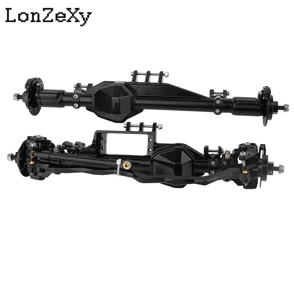 Lonzexy Aluminum Complete Front & Rear Axle Set for Axial RBX10 Ryft 1/10 RC Upgrade Parts