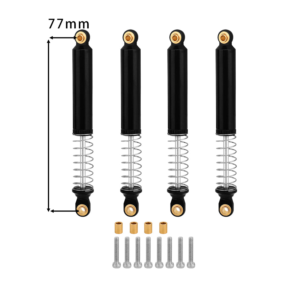 LomZeXy 4PCS Oil Shock Absorber 53/59/65/71/77mm Adjustable Damper For Traxxas TRX4M 1/18 RC Crawler Aluminum Suspension Upgrade Parts