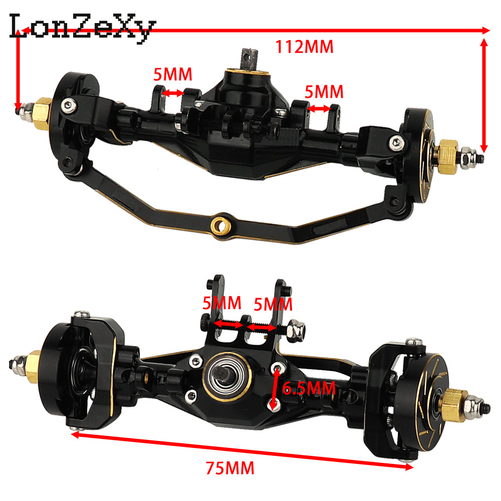 LONZEXY+4mm Aluminum Axles with Lay Down Servo Mount & Links for 1/18 TRX4M TRX4MT
