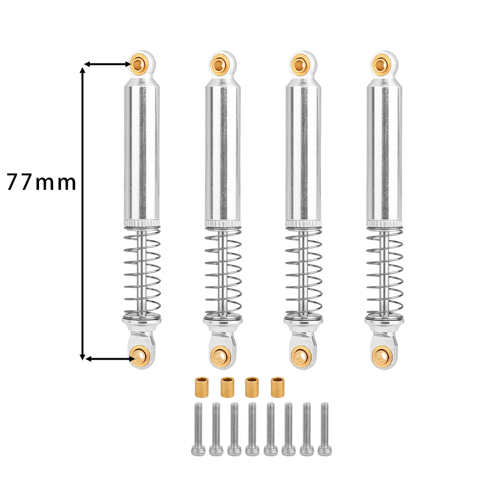 LomZeXy 4PCS Oil Shock Absorber 53/59/65/71/77mm Adjustable Damper For Traxxas TRX4M 1/18 RC Crawler Aluminum Suspension Upgrade Parts