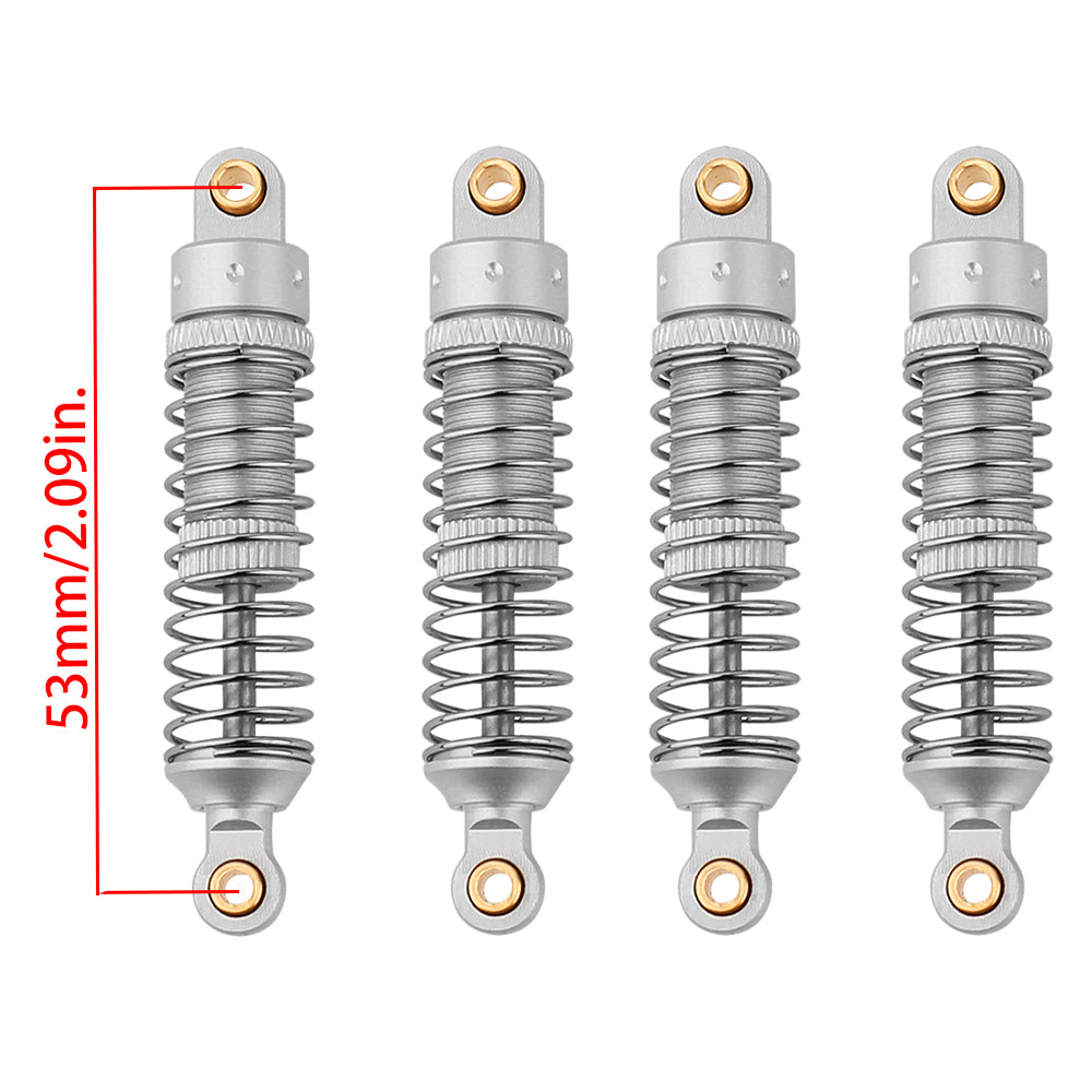 LonZeXy 4PCS New Aluminum Oil Shock Absorber 53/59/66mm Adjustable Damper For Traxxas TRX4M 1/18 RC Crawler Car Suspension Upgrade Parts