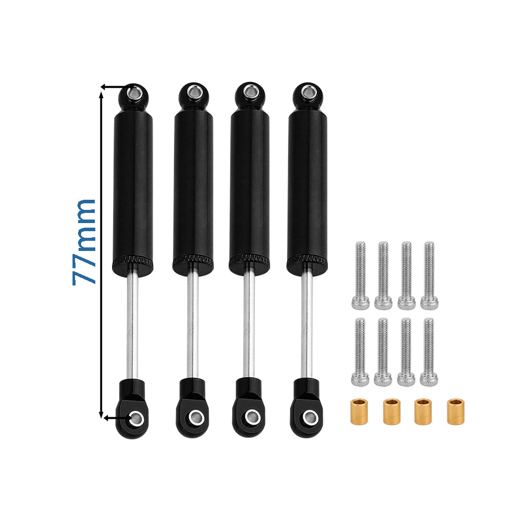 LonZeXy 4PCS Internal Oil Shock Absorber 53/59/65/71/77mm Damper For Traxxas TRX4M 1/18 RC Crawler Aluminum Suspension Upgrade Parts