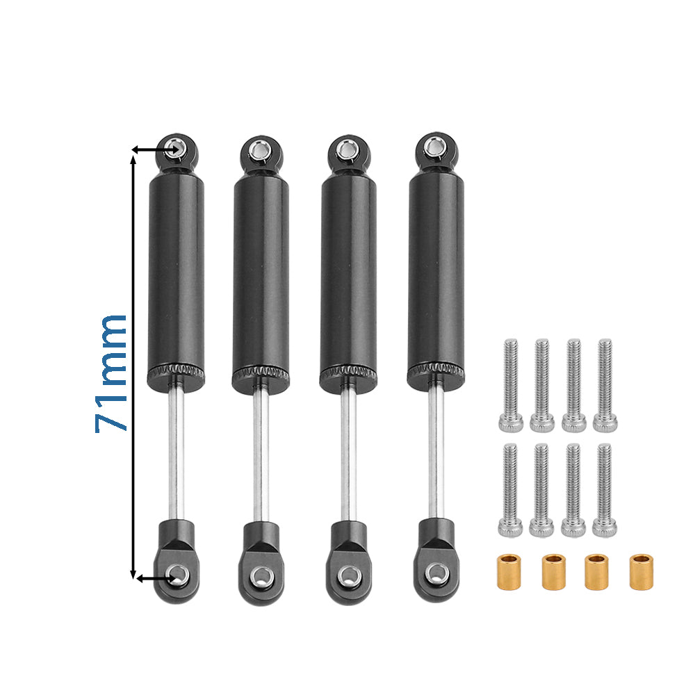 LonZeXy 4PCS Internal Oil Shock Absorber 53/59/65/71/77mm Damper For Traxxas TRX4M 1/18 RC Crawler Aluminum Suspension Upgrade Parts