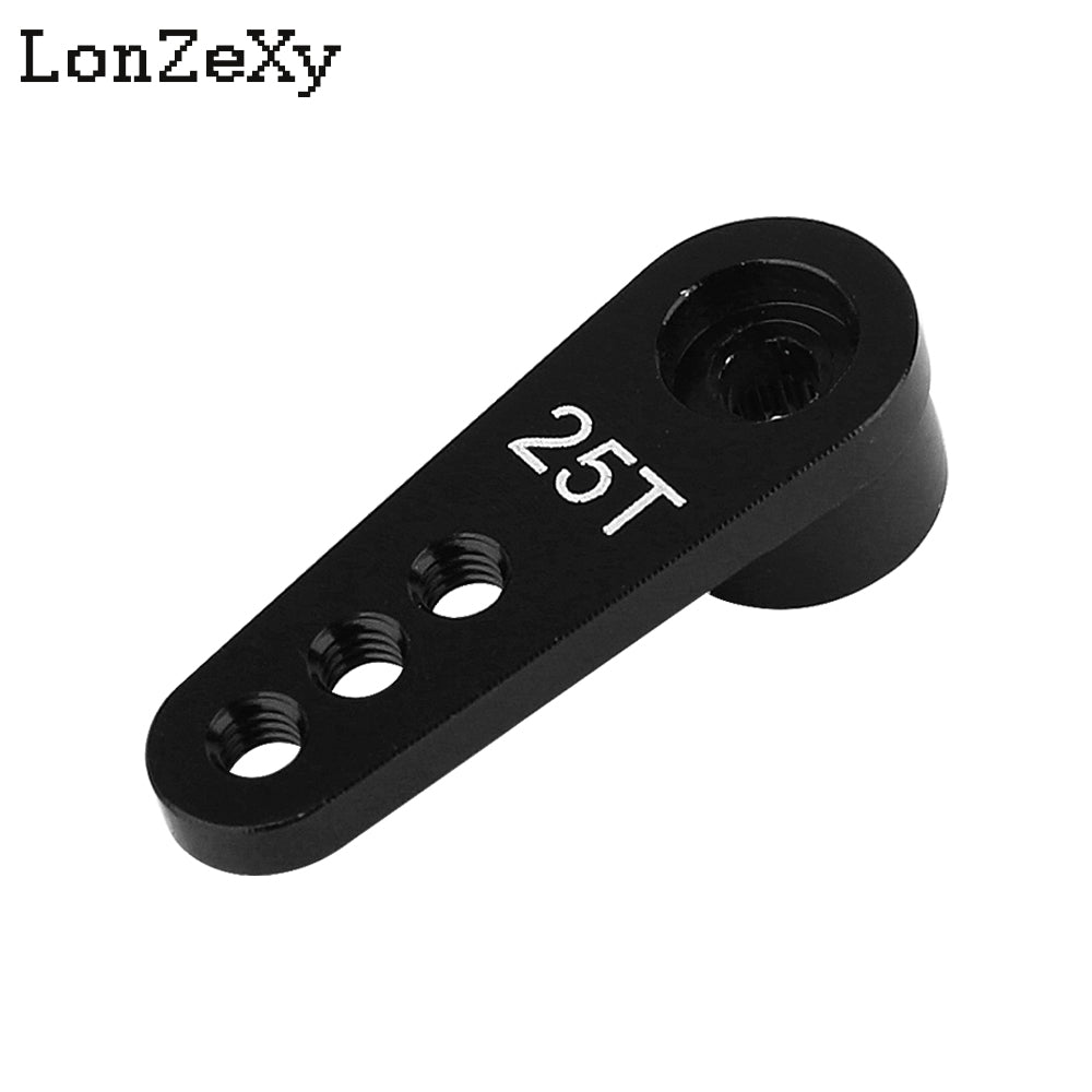 Lonzexy Metal 25T Servo Horn M3 Steering Arm Compatible with Futaba Savox Power HD HSP Servos Motor 1/8 1/10 RC Car